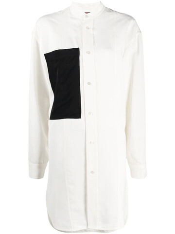 colville contrasting pocket long shirt in white