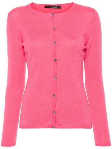 incentive! cashmere fine-knit cashmere cardigan - pink