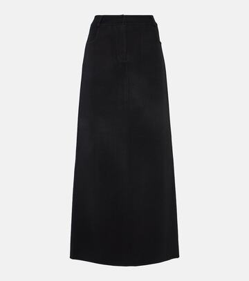the frankie shop malvo wool-blend maxi skirt in black
