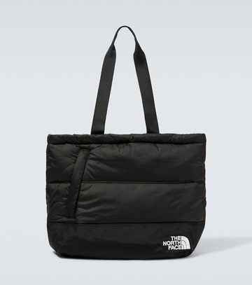 the north face nuptse padded tote bag in black