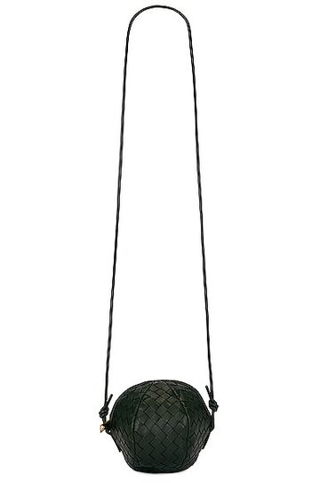 bottega veneta mini mava crossbody bag in dark green