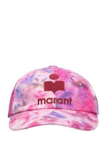 isabel marant tyron cotton baseball hat in pink