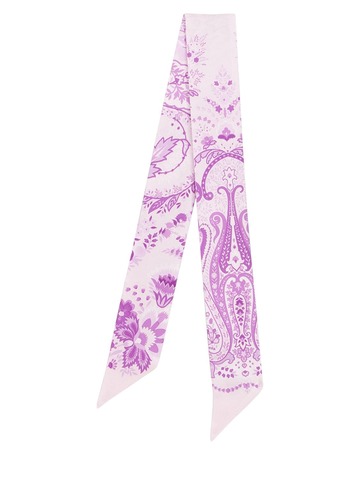 ETRO Paisieyna Silk Scarf in violet