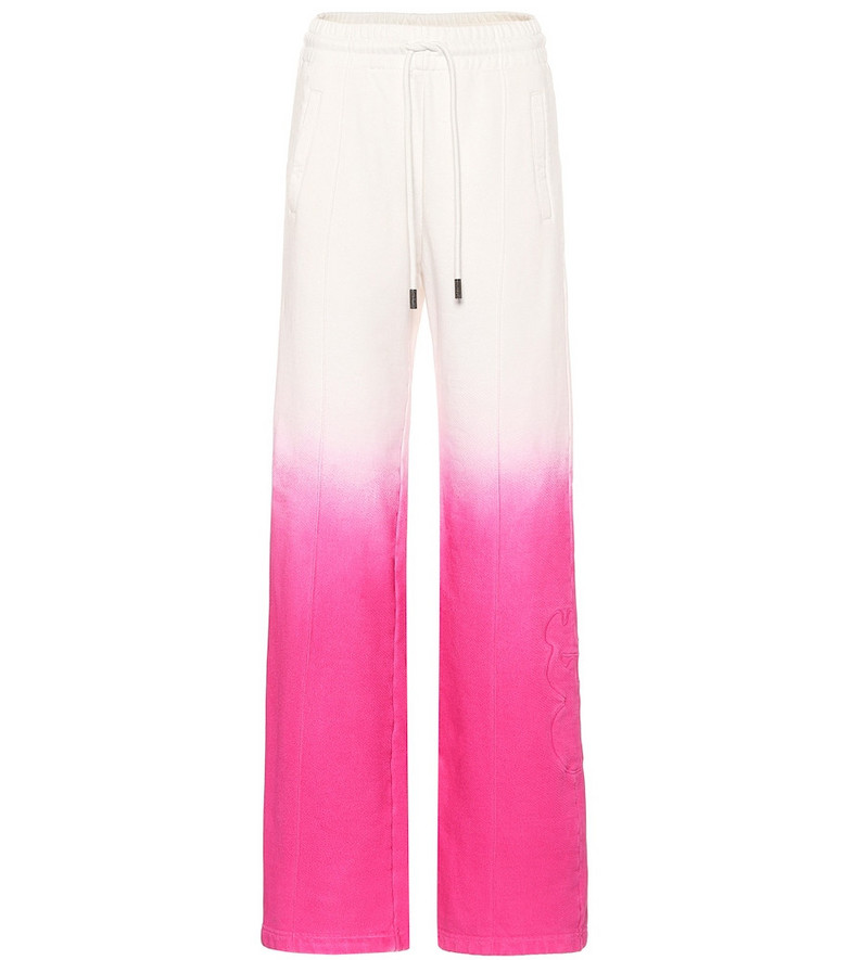 Off-White Tie-dye cotton sweatpants in pink