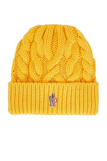 moncler grenoble beanie in yellow