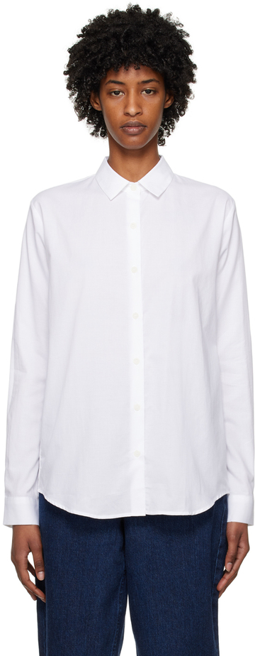 sunspel white relaxed shirt
