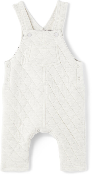 Petit Bateau Baby Grey Quilted Overalls