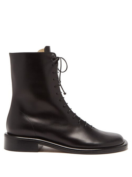 Proenza Schouler - Pipe Leather Ankle Boots - Womens - Black