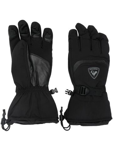 rossignol type logo-patch gloves - black