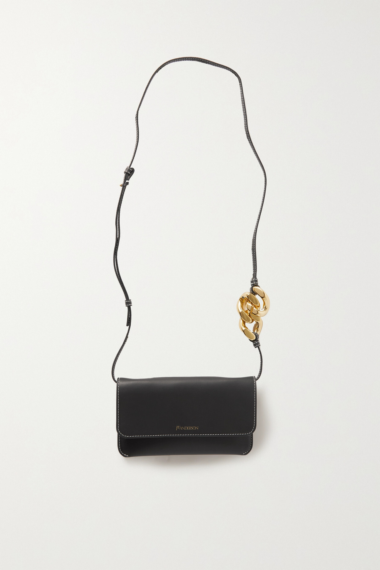 JW Anderson - Chain-links Leather Shoulder Bag - Black