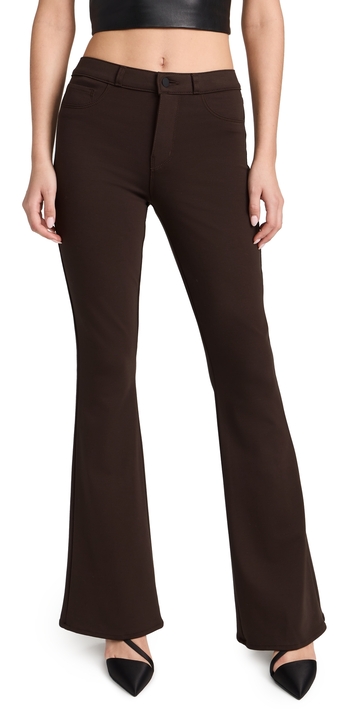 l'agence marty high rise flare pants dark chocolate 32
