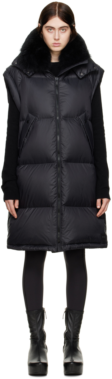 Yves Salomon - Army Black Down Puffer Vest in noir