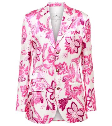 Etro Paisley single-breasted blazer in pink