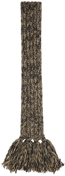 Recto Recycled Wool Muffler Scarf in brown