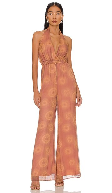 House of Harlow 1960 x REVOLVE Larisa Jumpsuit in Mauve in gold / blush