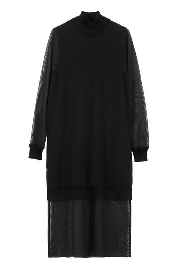 McQ Alexander McQueen Layered Midi Dress in black