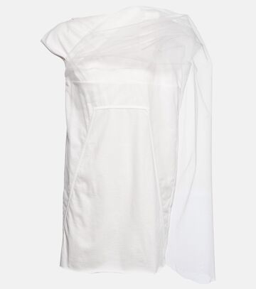 Rick Owens Cotton and tulle minidress in white