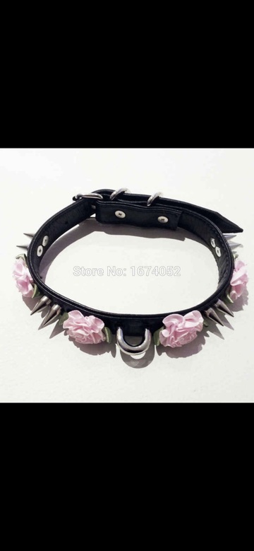 belt,choker necklace,black,flowers,pastel goth,spikes
