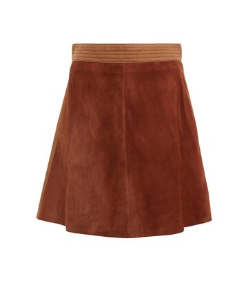 see by chloé suede miniskirt in brown