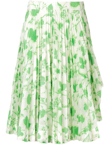 Calvin Klein 205W39nyc floral print pleated skirt in green