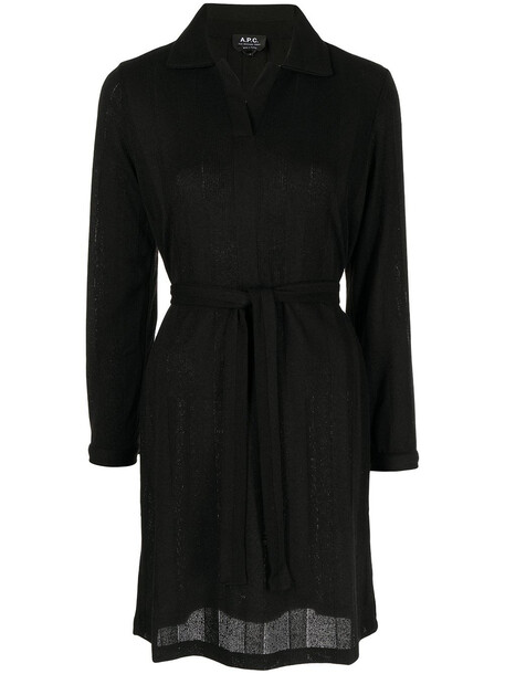 A.P.C. A.P.C. Amandine belted short dress - Black