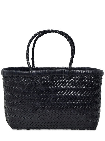 DRAGON DIFFUSION Mini Flat Gora Leather Basket Bag in black
