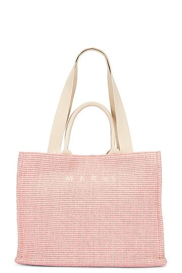 marni large basket bag in pink