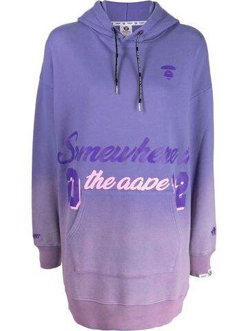 AAPE BY *A BATHING APE® AAPE BY *A BATHING APE® logo-print hoodie dress - Purple