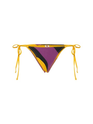 TROPIC OF C Patchwork Praia Bikini Bottoms in purple / multi