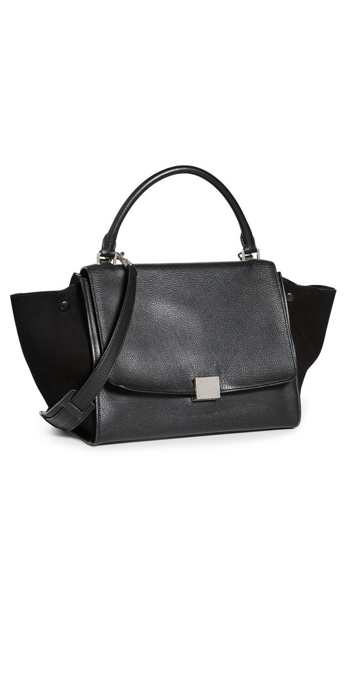 Shopbop Archive Celine Trapeze Medium Bag in black