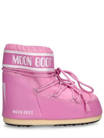 moon boot low icon nylon moon boots in pink