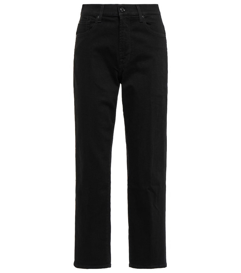 7 For All Mankind The Modern high-rise straight jeans in black