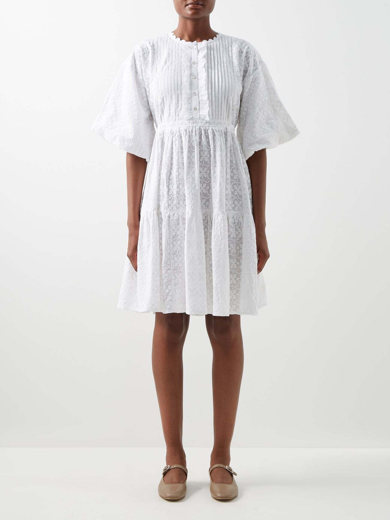 Wiggy Kit - Amelie Embroidered Cotton Dress - Womens - White