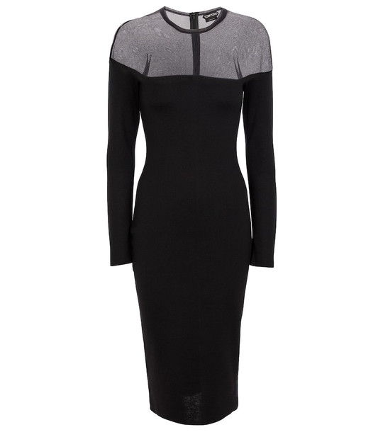 Tom Ford Cashmere and silk sweater dress in black