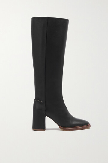 Chloé Chloé - Edith Leather Knee Boots - Black