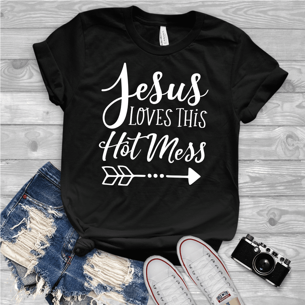 Jesus Loves This Hot Mess Short-Sleeve T-Shirt