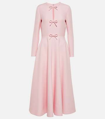 valentino crêpe couture bow-detail midi dress in pink