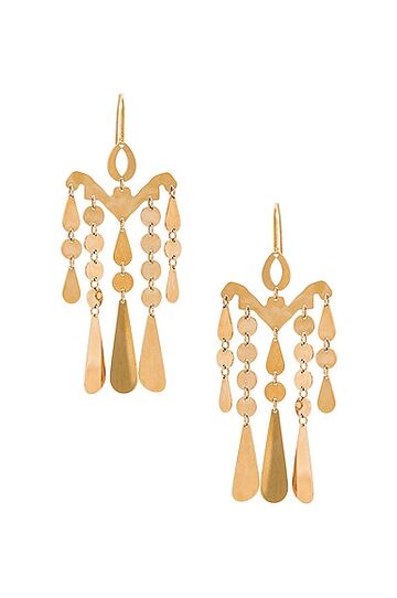 isabel marant malina earrings in metallic gold