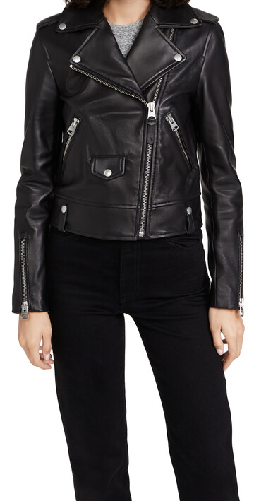 Mackage Baya Leather Jacket in black
