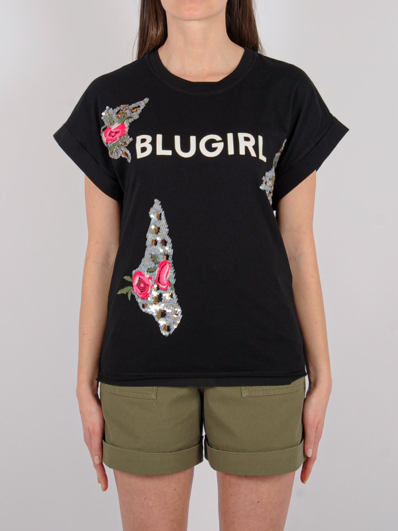 Blugirl Cotton T-shirt in nero