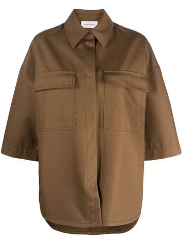 christian wijnants two-pocket cotton shirt - brown