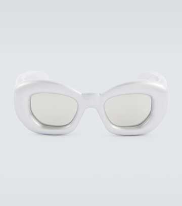 loewe inflated metallic butterfly sunglasses in grey