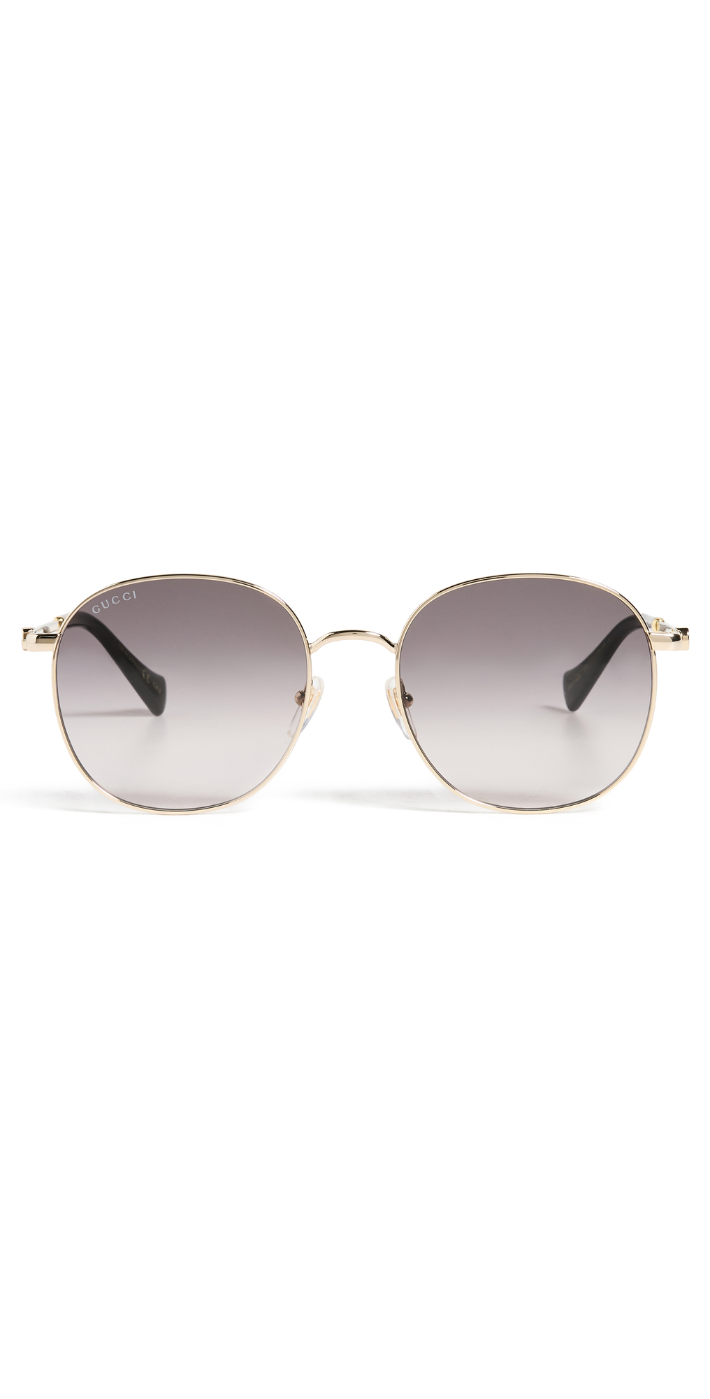Gucci Mini Running Metal Round Sunglasses in gold / grey