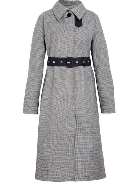 Mackintosh Houndstooth Bonded Wool Fly-Fronted Trench Coat LR-061