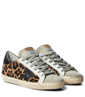 golden goose superstar leopard-print sneakers
