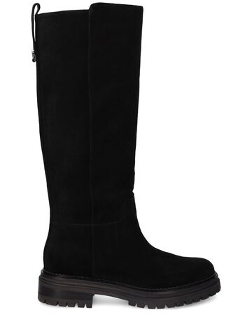 sergio rossi 15mm joan tall leather boots in black
