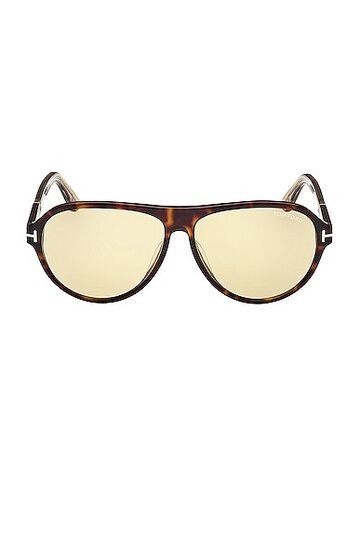 tom ford quincy sunglasses in brown in khaki