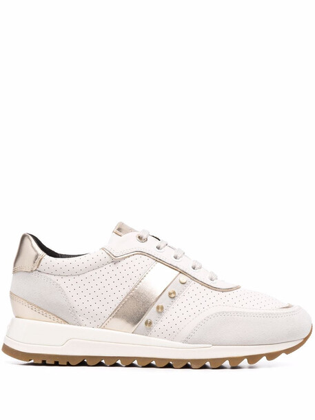 Geox stud-detail leather sneakers - White