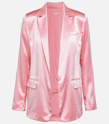 loveshackfancy astara silk blazer in pink