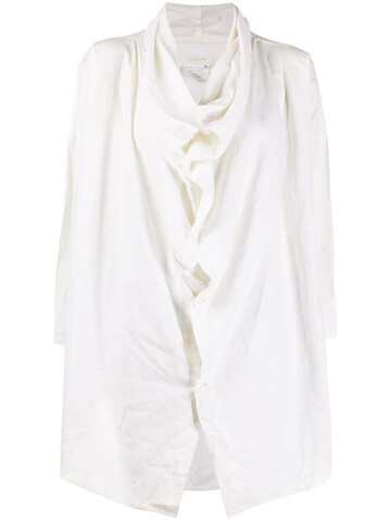 Yohji Yamamoto Pre-Owned draped front loose-fit shirt in white